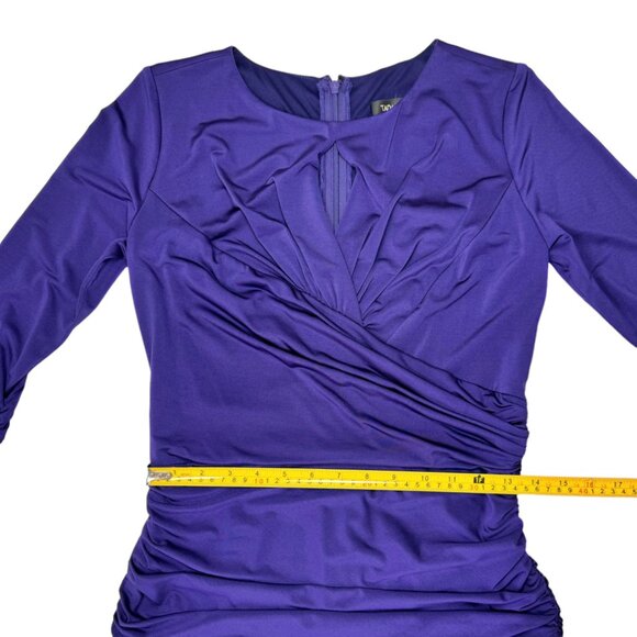 NWT Tadashi Shoji Sheath Dress Sz S Purple Keyhole Ruching Event Formal Party - Picture 8 of 14